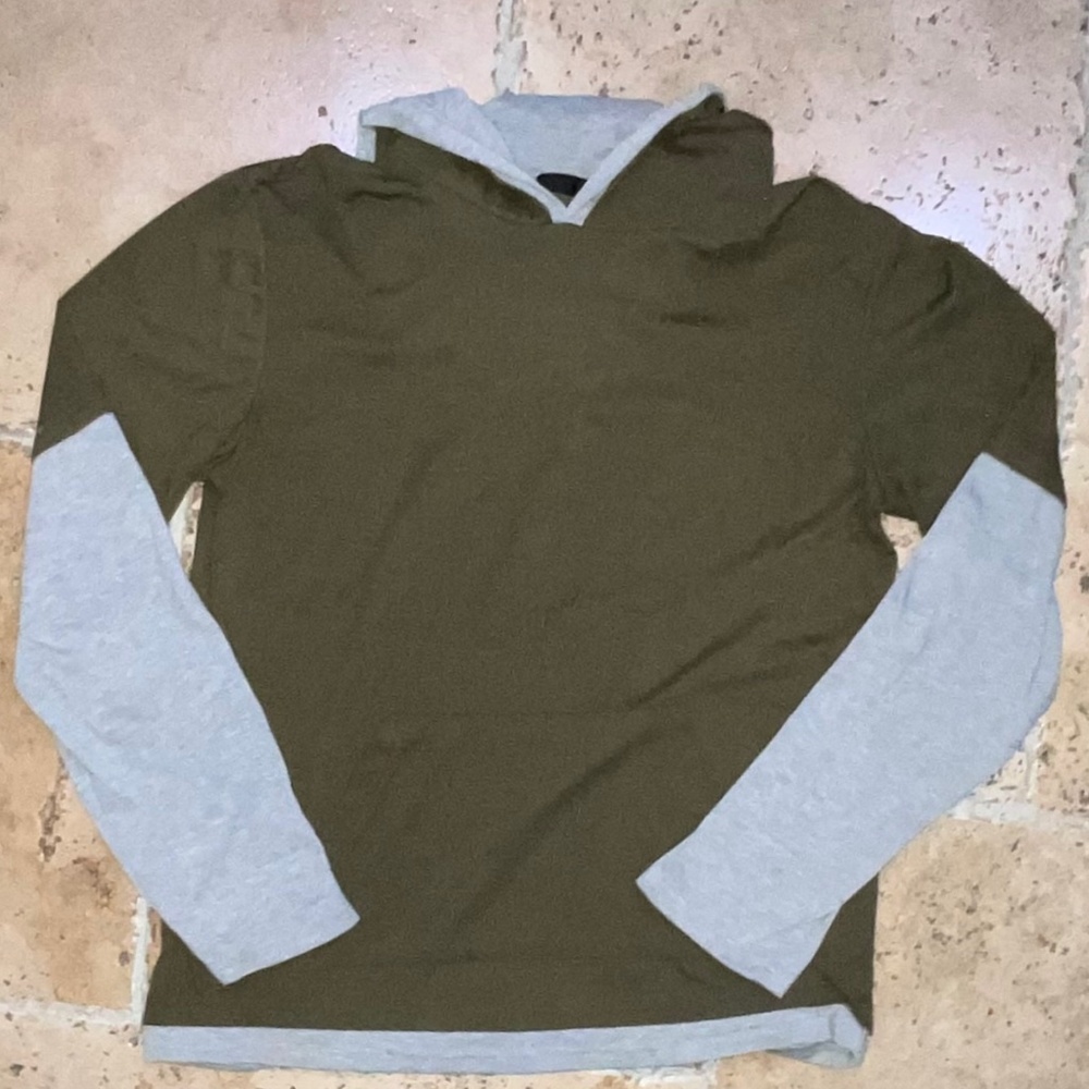 Buckle Military Green & Gray Long Sleeved Hoodie Sz L - Picture 9 of 10
